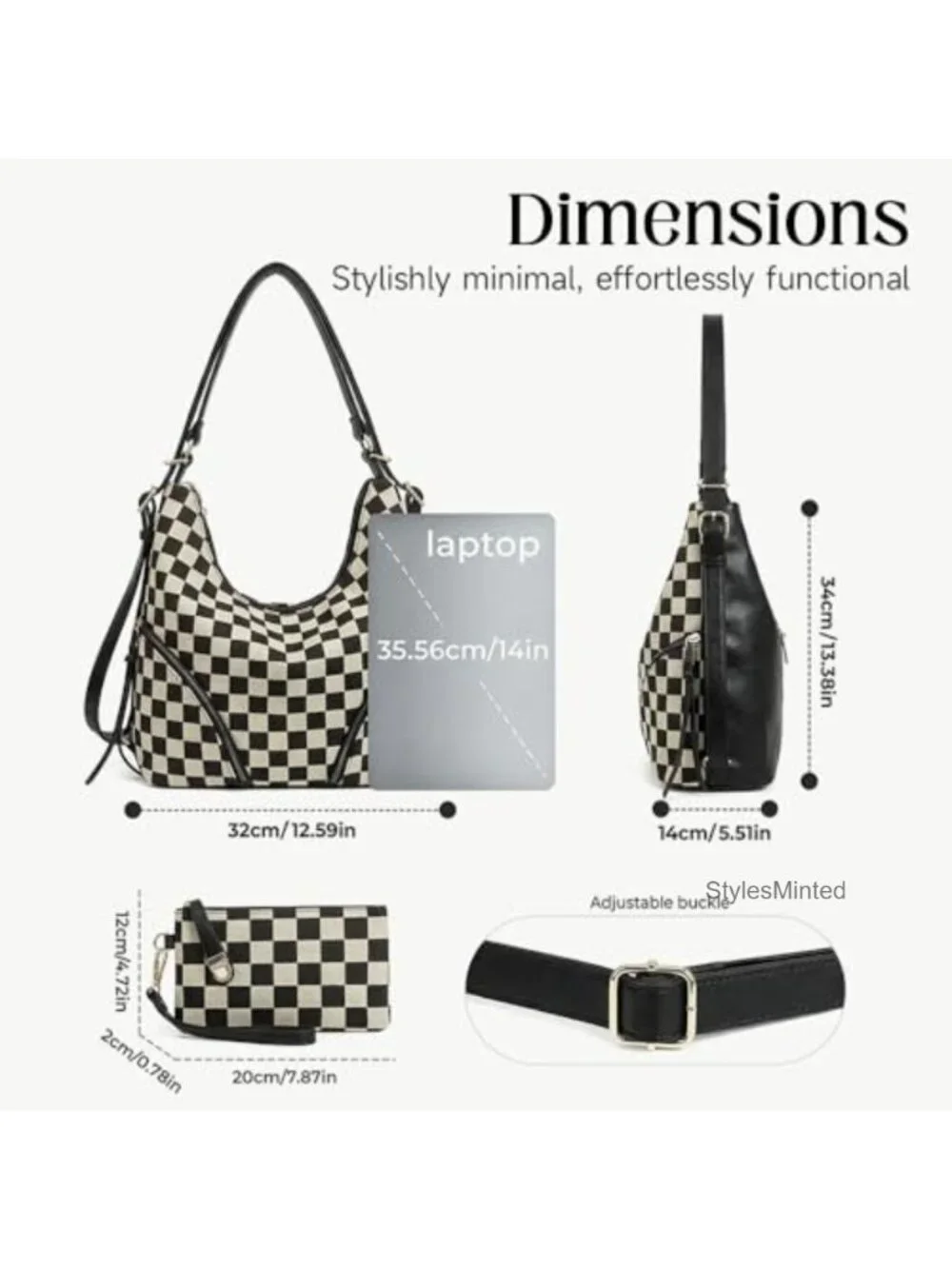PU Leather Hobo Bag - 3-in-1 Convertible Crossbody Backpack Shoulder Bag with